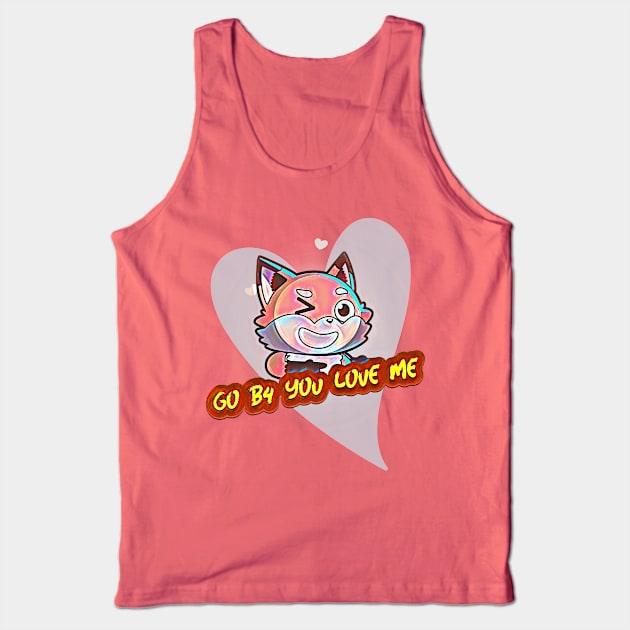 Go B4 You Love Me (cartoon cat winking inside heart) Tank Top by PersianFMts